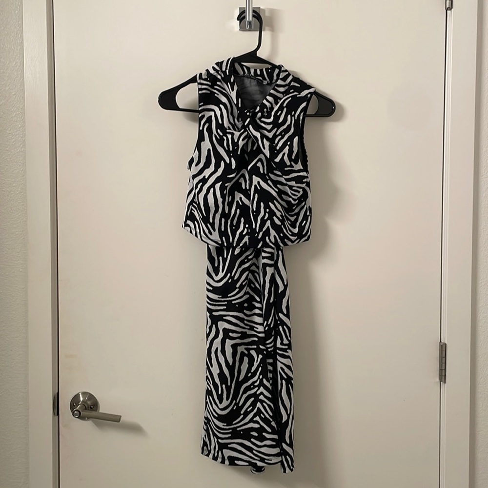 ZARA black and white print 2 piece set